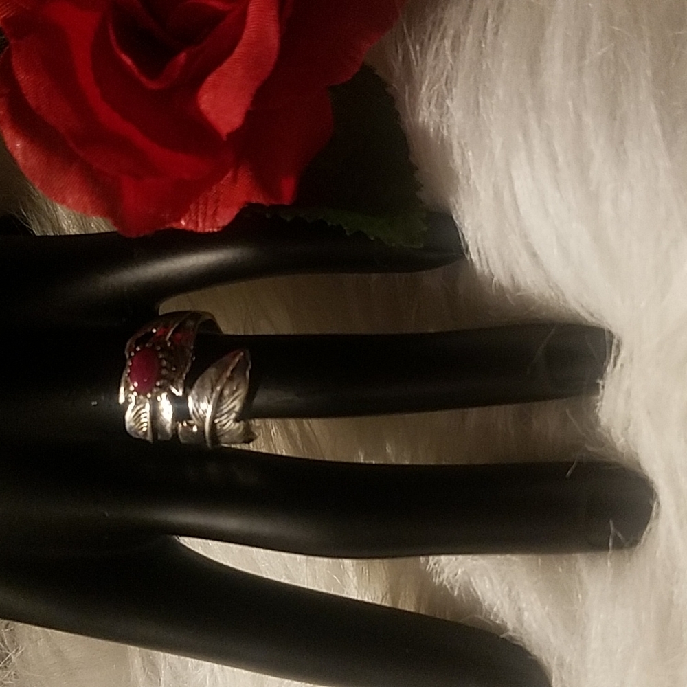 Feather Ruby Ring - image 1